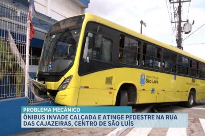 Ônibus invade calçada e atinge pedestre em São Luís