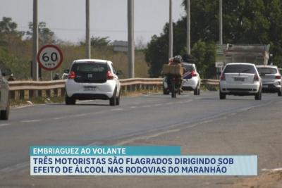 Três motoristas foram flagrados dirigindo sob efeito de álcool nas rodovias federais do Maranhão