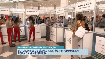 Estudantes expõem produtos e serviços na Feira da Miniempresa, em São Luís