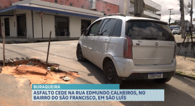 Moradores do São Francisco se preocupam com buracos na rua Edmundo Calheiros