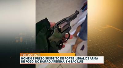 PM apreende arma de fogo no bairro Areinha, em São Luís