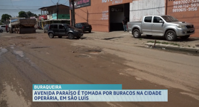 Os moradores da Avenida Paraíso no bairro Cidade Operária estão indignados com as condições precárias da via