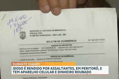 Idoso é rendido por assaltantes, em Peritoró, e tem pertences roubados