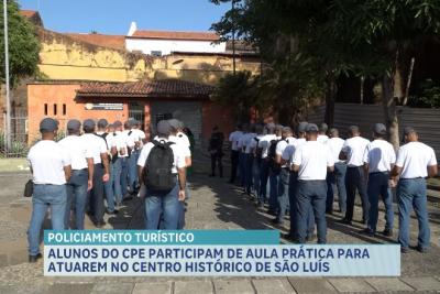 Alunos do CPE participam de aula prática para atuarem no policiamento do Centro Histórico