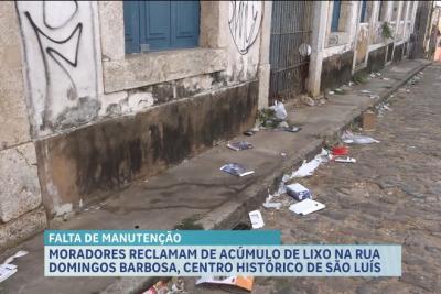 Moradores reclamam de acúmulo de lixo no centro de São Luís