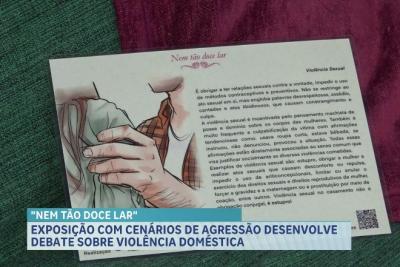 Exposição com cenários de agressão promove debate sobre violência doméstica