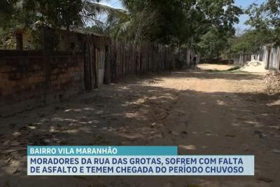 Moradores reclamam de falta de pavimentação na rua das Grotas, na Vila Maranhão