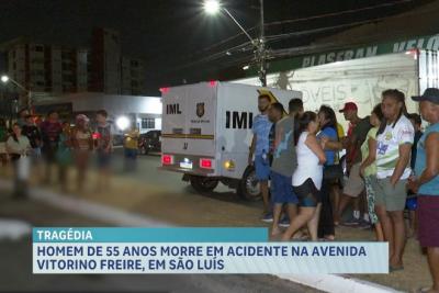 Homem de 55 anos morre em acidente na Avenida Vitorino Freire, em São Luís