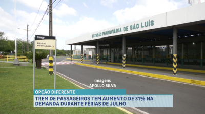 Trem de passageiros tem aumento de 31% durante período de férias