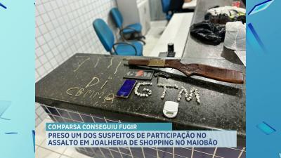 Preso suspeito de roubo em joalheria de shopping no Maiobão