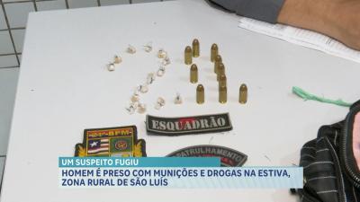 PM apreende drogas e munições na zona rural de São Luís