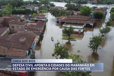 MA tem oito cidades em situação de emergência por causa das chuvas