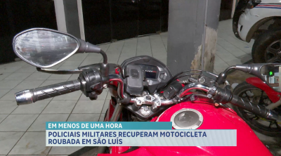 Moto roubada é recuperada pela Polícia Militar em São Luís