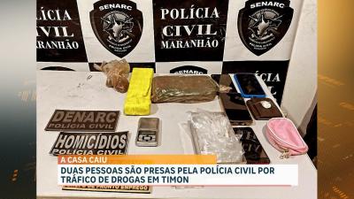 Timon: duas pessoas são presas por suspeita de tráfico de drogas