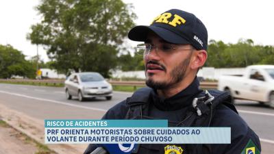 PRF orienta motoristas sobre cuidados ao volante durante período chuvoso