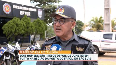 Dupla é conduzida por suspeita de furto na Ponta do Farol 