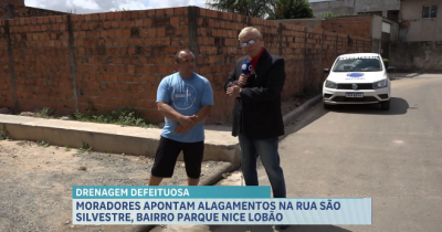 Moradores apontam alagamentos na Rua São Silvestre, no Bairro Parque Nice Lobão