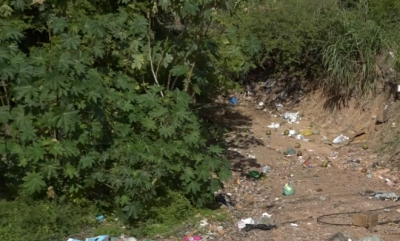 População é prejudicada com descarte irregular de lixo na Rua Projetada no bairro Sítio Leal