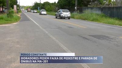 Moradores pedem faixa de pedestres em trecho da Estrada de Ribamar