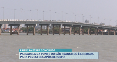 Após reforma, passarela da ponte José Sarney é liberada