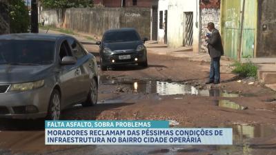 Morador reclamam de problemas com pavimentação no bairro Cidade Operária
