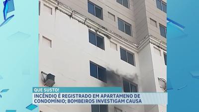 Bombeiros investigam incêndio em apartamento no Araçagi