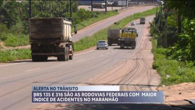 cidBRs 135 e 316 são as rodovias com o maior índice de acidentes no Maranhão