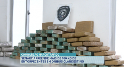 SENARC apreende mais de 100 kg de entorpecentes 