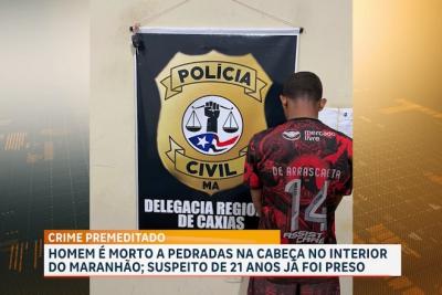 Homem é preso em flagrante por homicídio a pedradas em Aldeias Altas