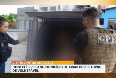 Homem é preso por abuso de vulnerável em Arari