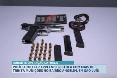 PM prende suspeito de porte ilegal de arma de fogo no Angelim 