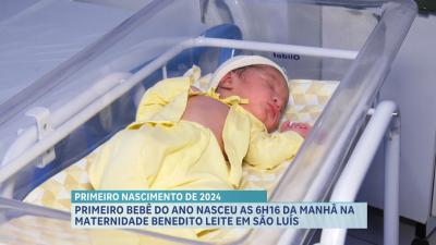 Primeiro bebê de 2024 nasceu as 6h16 do dia 1 de janeiro