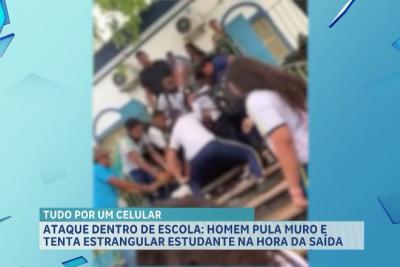 Ataque dentro de escola: homem pula muro e tenta estrangular estudante