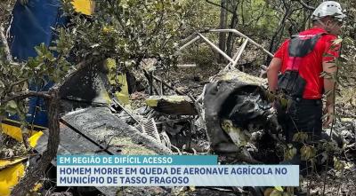 Piloto morre após queda de avião agrícola no interior do Maranhão