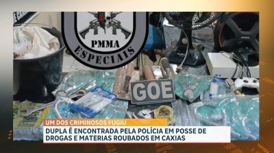 PM apreende drogas e matérias oriundos de roubo em Caxias, no MA