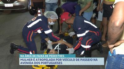 Mulher é atropelada por carro de passeio na Av. dos portugueses em São Luís