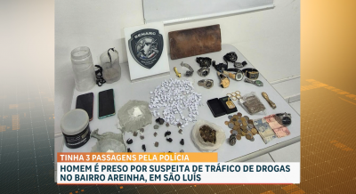 Preso suspeito de tráfico de drogas na Areinha, em São Luís