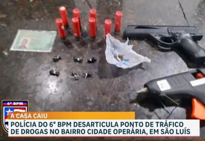 Polícia desarticula ponto de venda de drogas na Cidade Operária, em São Luís