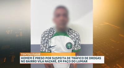 Polícia conduz suspeito de tráfico de drogas em Paço do Lumiar, na Grande Ilha