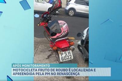 Motocicleta roubada é localizada e apreendida pela PM no Renascença