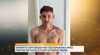 Homem é detido por populares por suspeita de furtar moto em Vitorino Freire