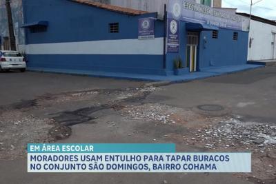 Moradores do Residencial São Domingos reclamam de crateras nas ruas
