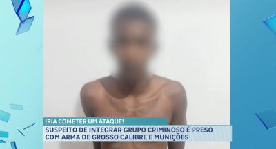 Preso suspeito de integrar organização criminosa; arma e munição foram apreendidas