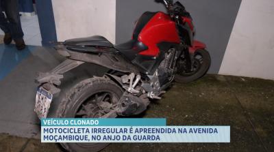 PM apreende moto adulterada na Avenida Moçambique, no Anjo da Guarda