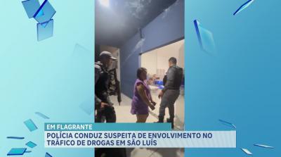 PM conduz mulher por suspeita de tráfico de drogas na Aurora, em São Luís
