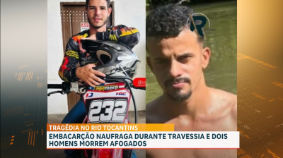 Naufrágio deixa dois mortos no Rio Tocantins; embarcação levava 15 pessoas