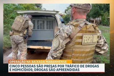 Operação prende investigados por tráfico de drogas e homicídios na baixada maranhense
