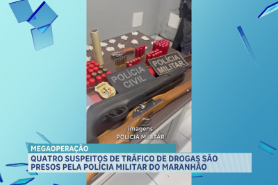 Polícia prende suspeitos e apreende armas em ação contra o tráfico no interior do Maranhão