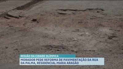 Pavimentação danificada prejudica motoristas no bairro Residencial Maria Aragão, em São Luís