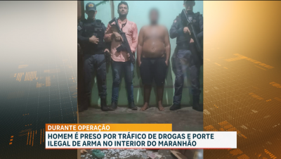 Homem é preso por tráfico de drogas e porte ilegal de arma no interior do M